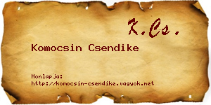 Komocsin Csendike névjegykártya